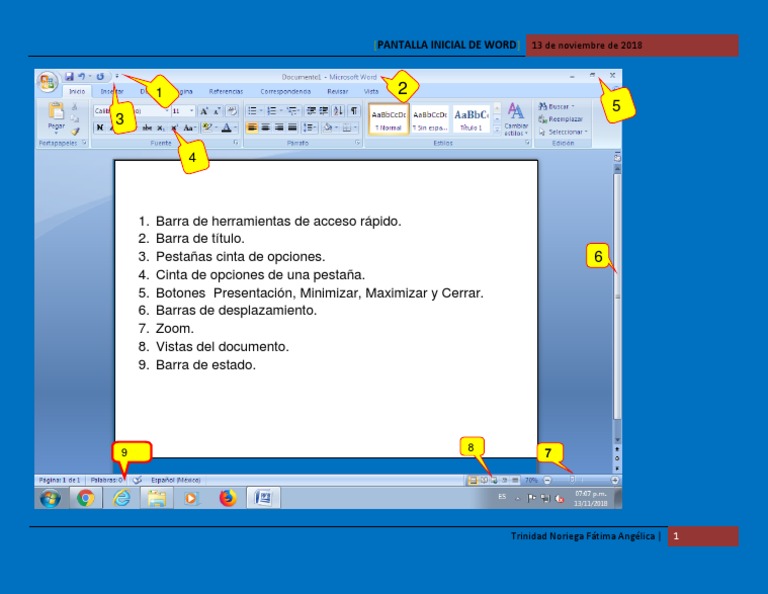 Pantalla Inicial de Word | PDF