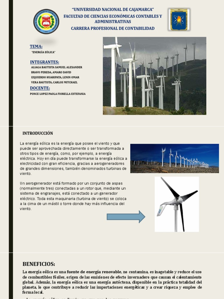 Energía Eólica Pdf Energía Eólica Turbina Eólica