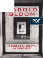 ¿Dónde Se Encuentra La Sabiduría - H. Bloom