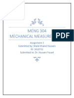 MENG 304 Mechanical Measurements