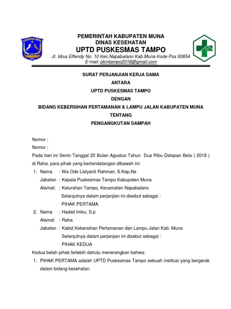 Mou Pengangkutan Sampah Contoh nota kesepahaman 2 35.