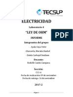 Informe 4 de La Ley de Ohm Electricidad