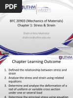 BFC 20903 (Mechanics of Materials) Chapter 1: Stress & Strain