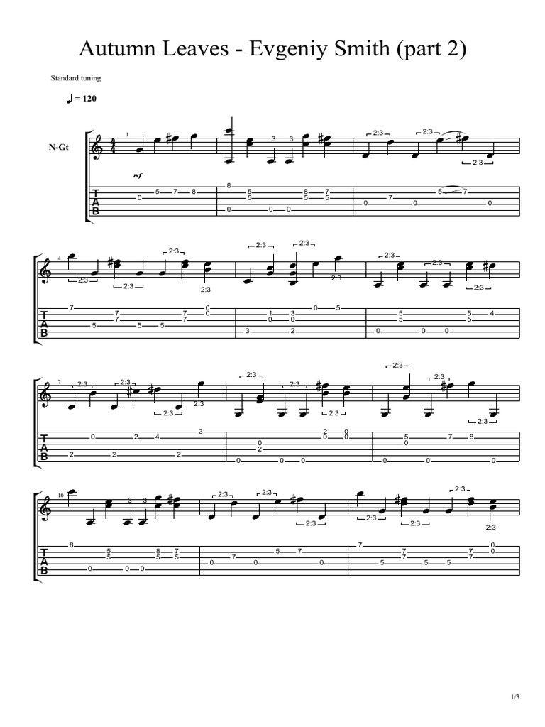 Autumn Leaves - Evgeniy Smith (Part 2) | PDF