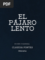 El Pajaro Lento Claudia Fontes ESP