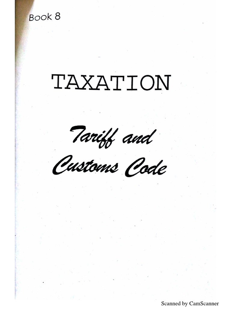 Tariff and Customs Code (Atty. JDV Quicknotes) PDF PDF