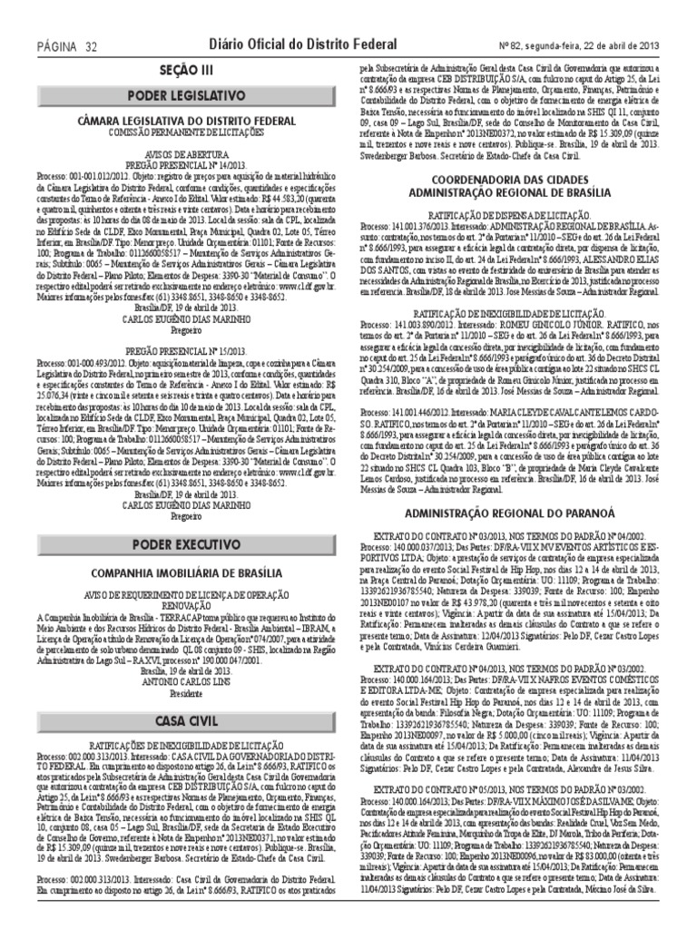 DODF 22032014 39 A 57auditoria Independente CAESB PDF PDF
