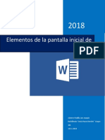 Elemento de La Pantalla de Word