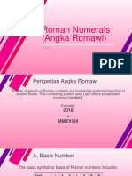 Roman Numerals (Angka Romawi) : Oleh