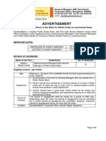Advertisement Engagement of Advisor For Retail Credit 23102018