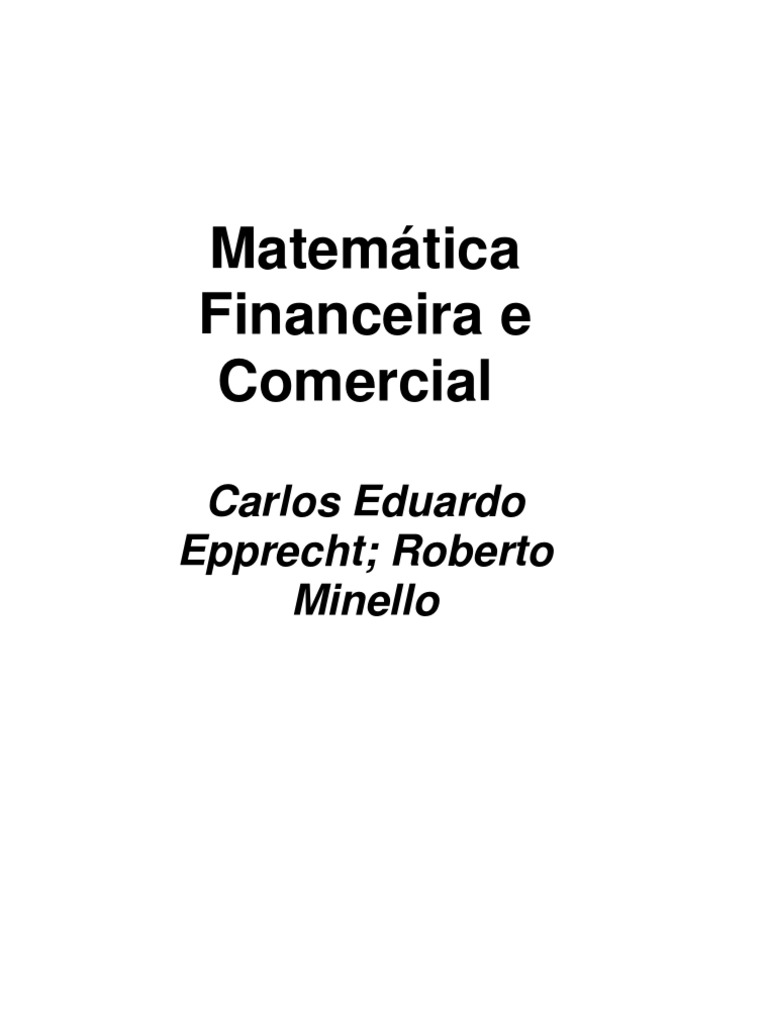 Matemática Financeira e Comercial | PDF | Desconto | Juros
