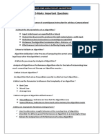 2-Marks Important Questions: Design and Analysis of Algorthim