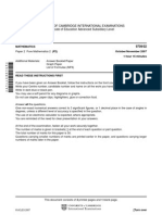 University of Cambridge International Examinations General Certificate of Education Advanced Subsidiary Level