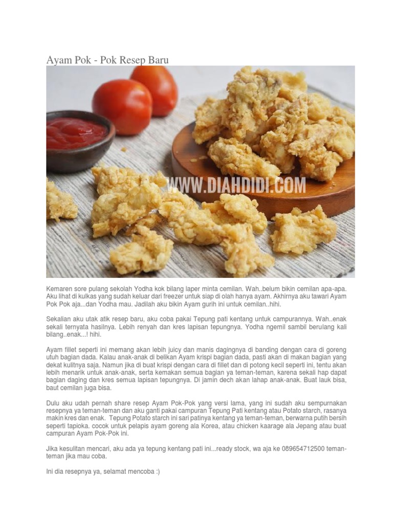 Resep Gorengan Buka Puasa Enak Ayam Pok Pok Jagung Bakar