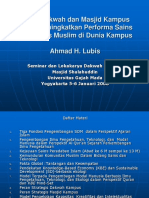 Peran Dakwah Dan Masjid Kampus Untuk Meningkatkan Performa Sains Komunitas Muslim Di Dunia Kampus