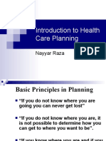 Introduction To Health Care Planning