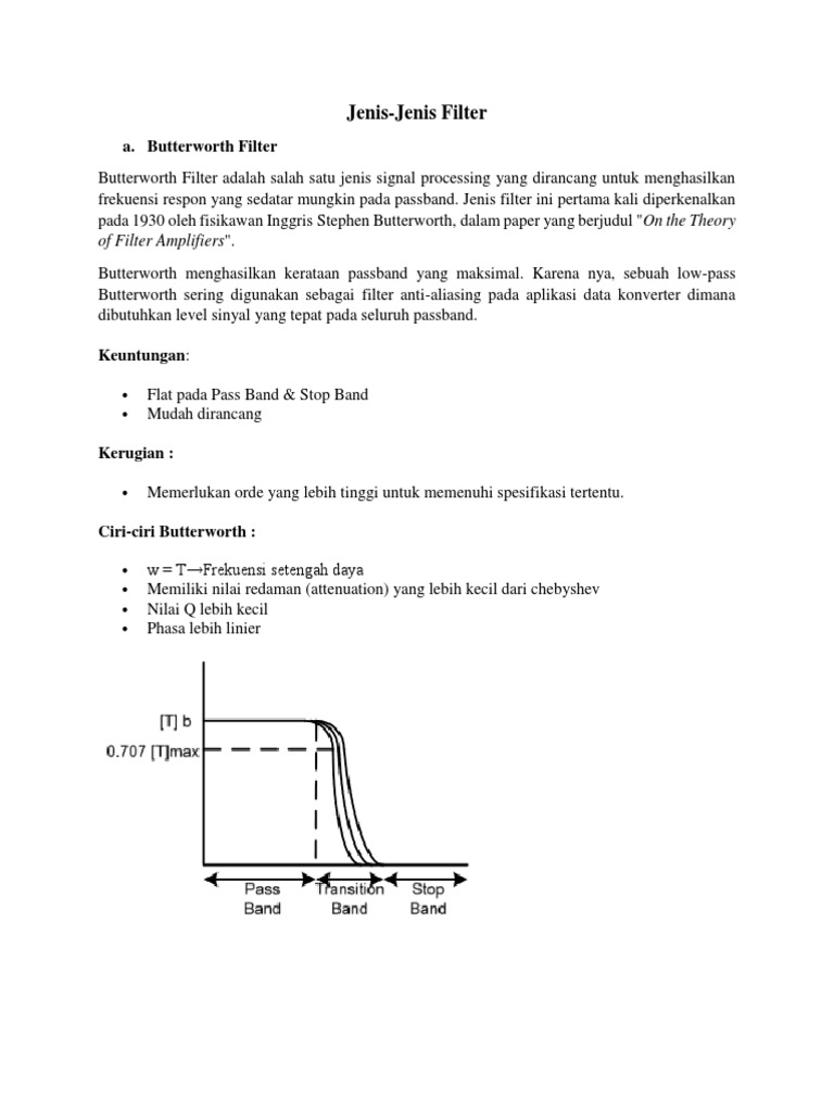 Jenis-Jenis Filter Tugas | PDF