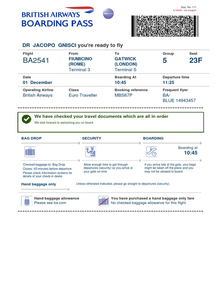 ba euro traveller baggage allowance
