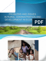 Problems and Issues in Rural Administration and Development in Economics