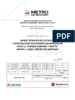 Bases Técnicas de Licitación "Construcción Estaciones Universidad de Chile L3, Parque Almagro Y Matta" Grupo 4, Línea 3 Metro de Santiago