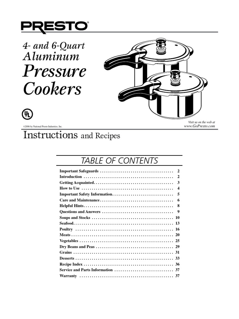 Presto Pressure Cooker Manual Pressure Cooking Chicken Soup
