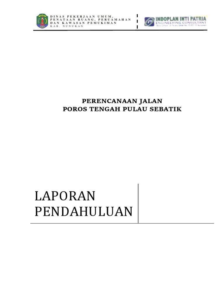 Laporan Pendahuluan Perencanaan Jalan Ok