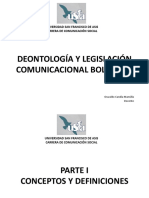 Deontología y Legislación Comunicacional Boliviana Completopdf