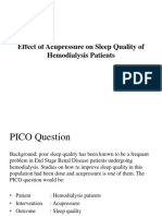 Effect of Acupressure on Sleep Quality in Hemodialysis Patients