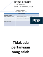 Morning Report: Supervisor: Dr. Ario Danianto, SP - OG