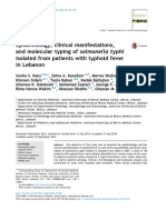 Epidemiology, Clinical Manifestations, and Molecular Typing of Salmonella Typhi in Lebanon