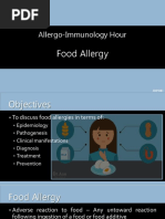 Allergo-Immunology Hour: Food Allergy