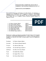 Acta de Constitucion Del Comité de Apoyo de La Compañía