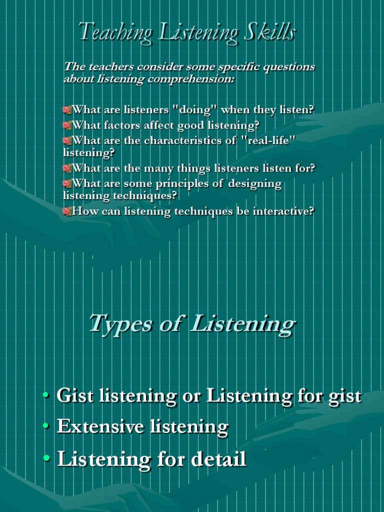 Classroom language when doing listening Useful classroom language for  teachers for doing listening. - ppt download