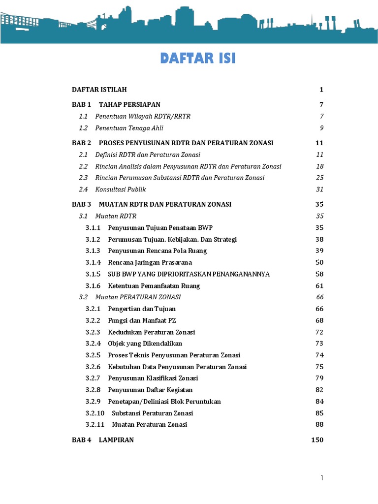 Muatan RDTR dan Peraturan Zonasi | PDF