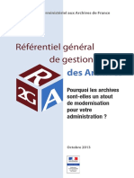 Referentiel General de Gestion Des Archives R2GA - Octobre 2013