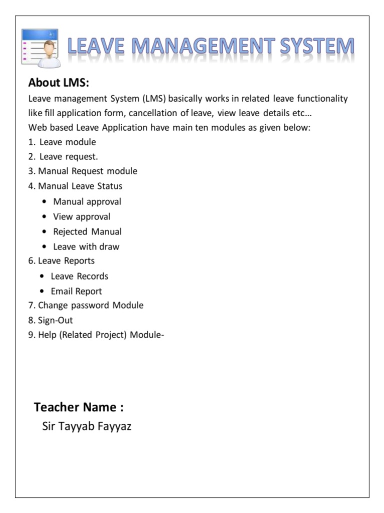 Leave Management System Overview | PDF | User (Computing) | Login