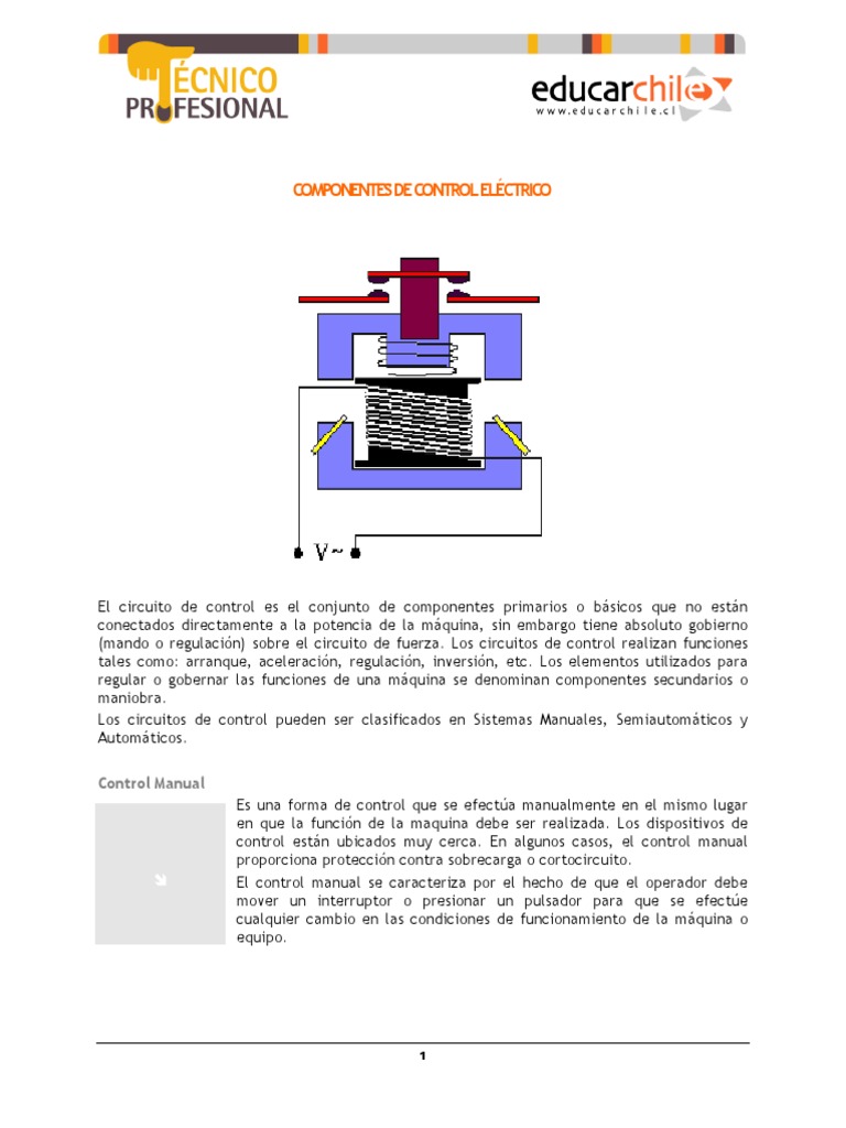 Componentes de Control Eléctrico | PDF | Relé | Motor eléctrico