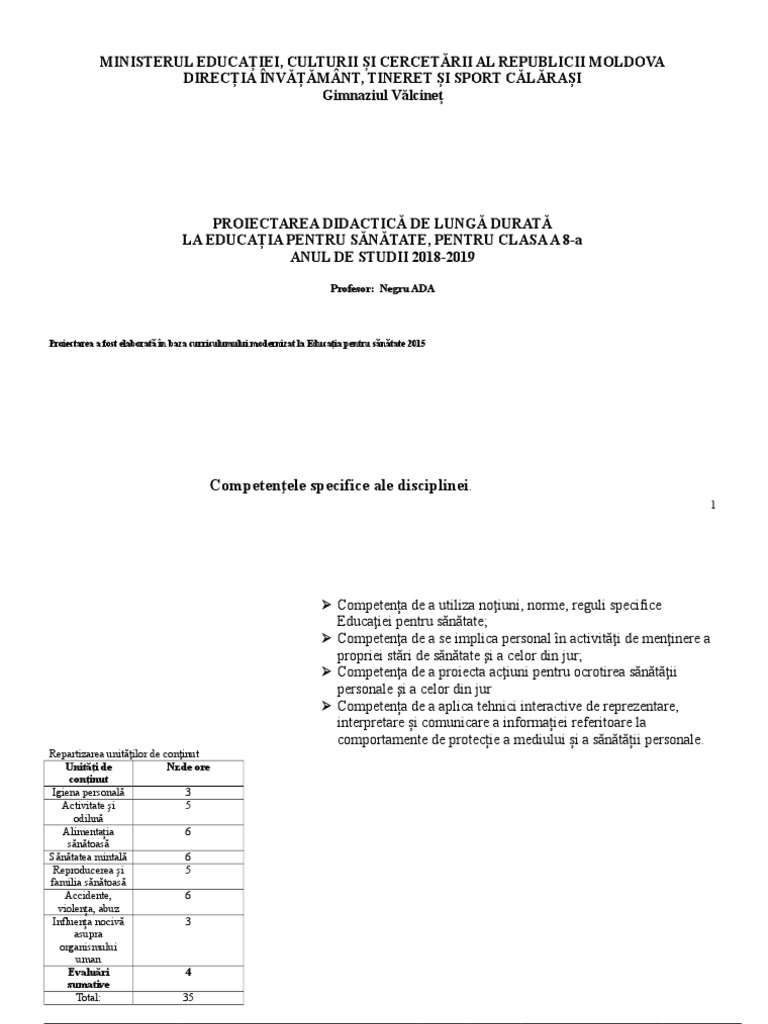 Educatia Pentru Sanatate