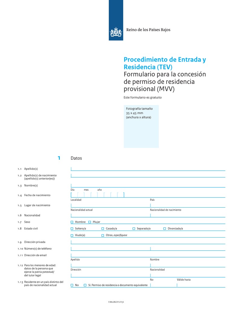 Permiso de Residencia Provisional MVV | PDF | Gobierno y personalidad ...