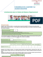 Orientaciones Cédula de Madurez