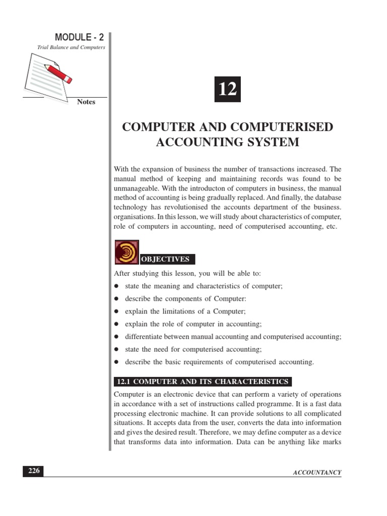 Computer And Computerised Accounting System: Module - 2