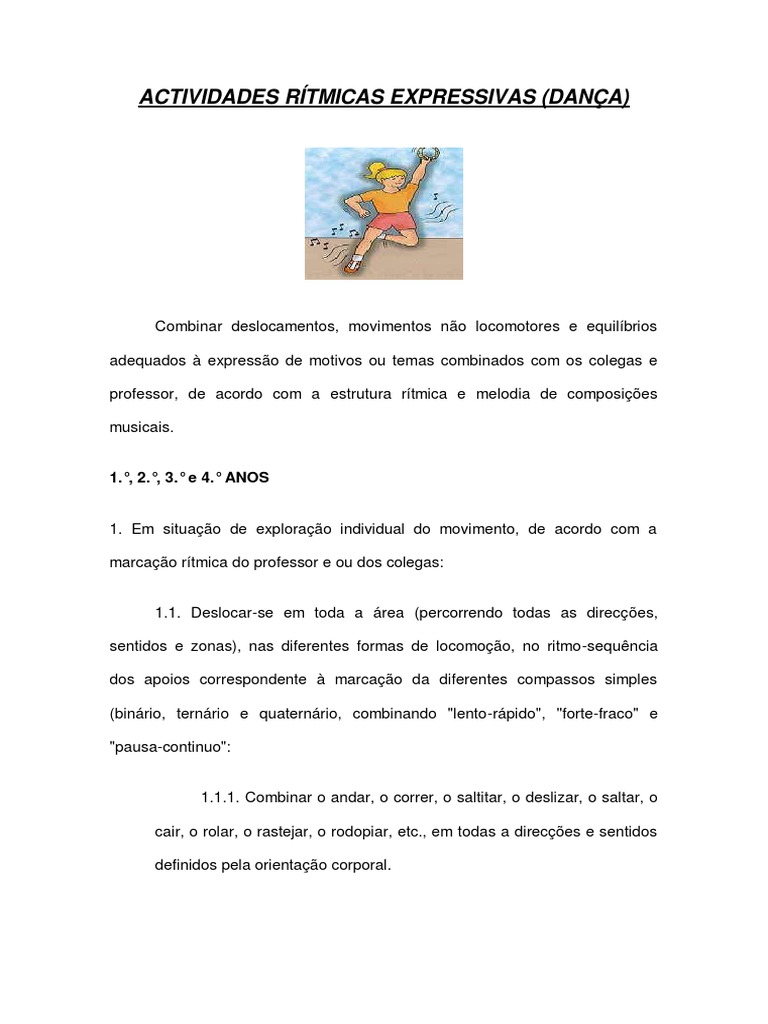 Atividades Rítmicas Expressivas para Crianças | PDF | Lazer ...