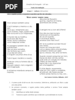 Teste Poesia século XX - 10º ano