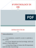 Role of Psychology in HR