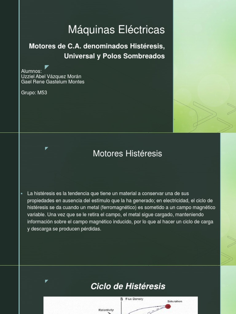 Motor de Histeresis: Funcionamiento y Aplicaciones | PDF | Histéresis ...