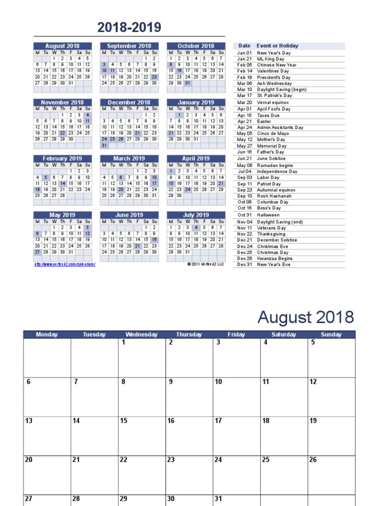 Perpetual Calendar | PDF | Observances | Holidays
