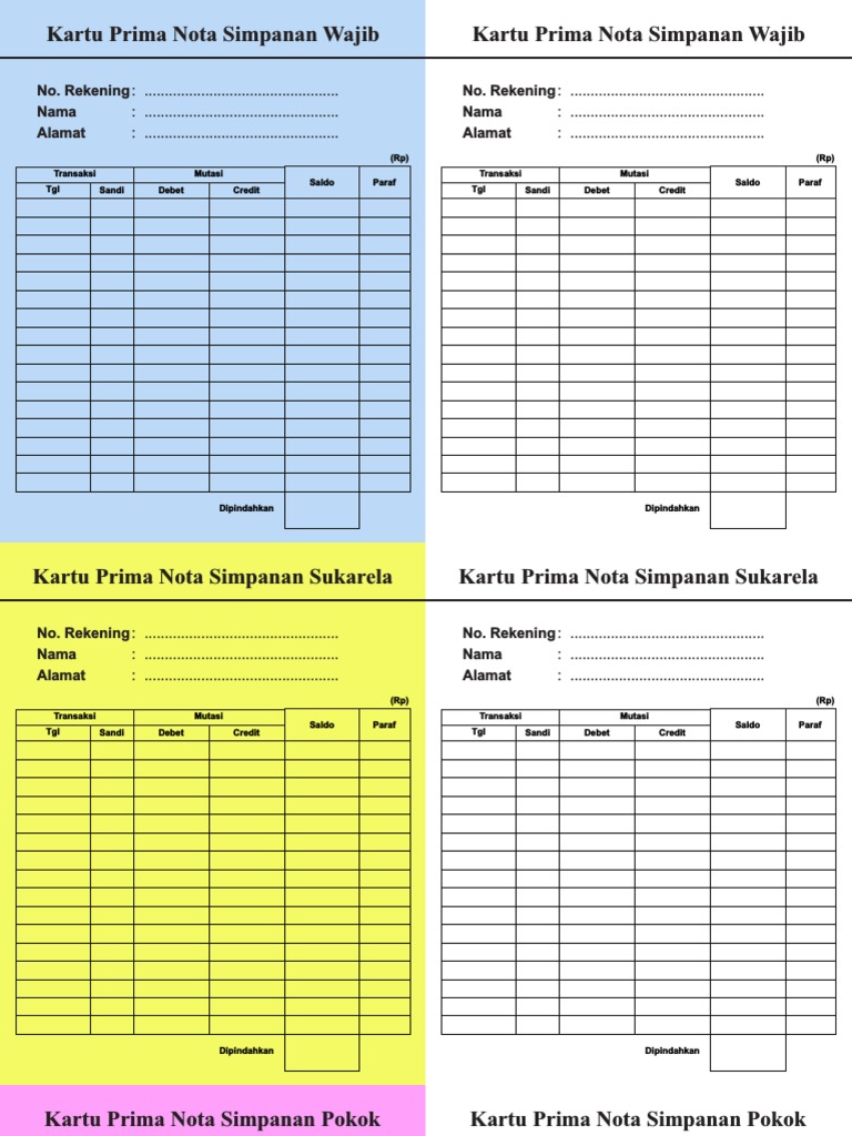 Simpanan Wajib Pokok Sukarela Koperasi