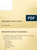 Mahindra First Choice: Brand Workshop
