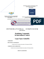 International Symposium Redefining Community in Intercultural Context Logos - Topos. Koinotíta