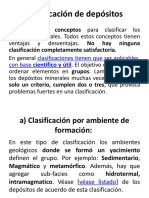 Clasificación de Depósitos